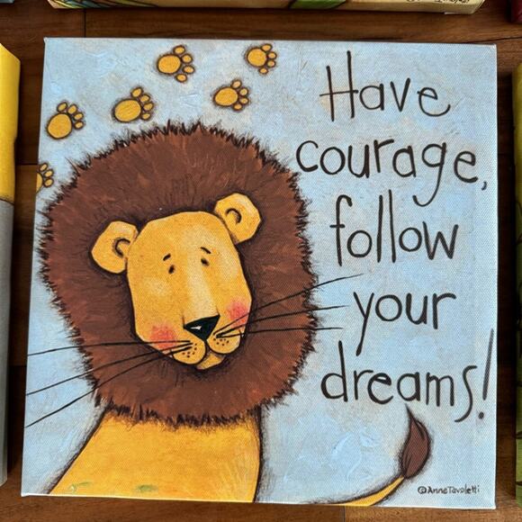 Canvas Print Wall Art Kids Room Nursery Animals Inspirational Quotes Set of 6 - Picture 5 of 9
